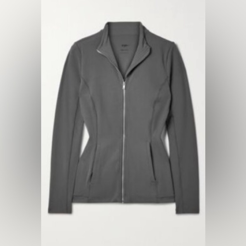 Nike Women's Yoga Luxe Dri-FIT Full-Zip Jacket Dark Grey Pilates Activewear Sz M